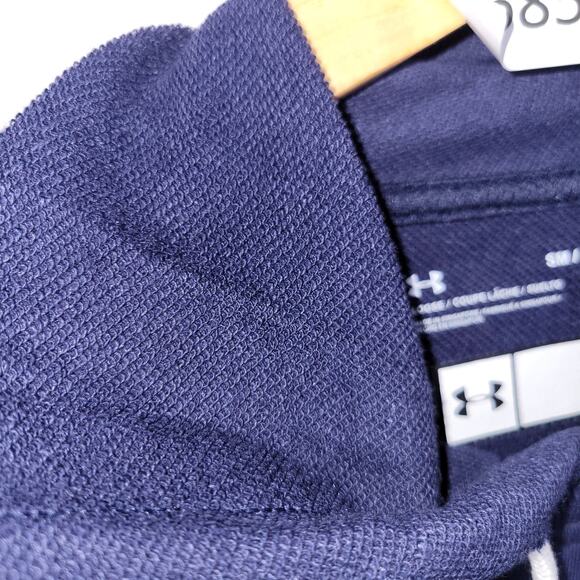 Under Armour Hoodie Blue Warm Up Pullover Terrycloth Training Gym Size Small - Picture 4 of 13